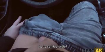 DEBT4k. Chick has a loan so why ask stranger to cover him for sex