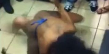 Ghetto Stripper Fight- Naked Hair Pulling and Tits out