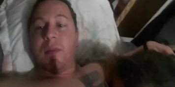 Two submissive sluts throatfucking my dick!! SuzieCat and VickySlut in a hard Deepthroat Action!!
