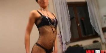 Alicia Dark french amateur solo fishnet