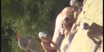Naked bimbos at the beach on beach voyeur spy cam video