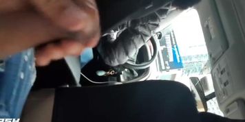 Cumming behind my uber driver