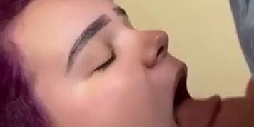 Sucking my boyfriends fat cock. 