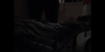 Step mother fucked through panties on hidden camera by step son 