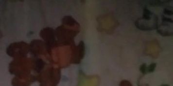 Teen messes diaper in dark room