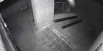 Russian prostitute caught while soaking the ground