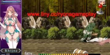 Cute elf girl hentai having sex with goblins and men in Dc crossroad act hentai game