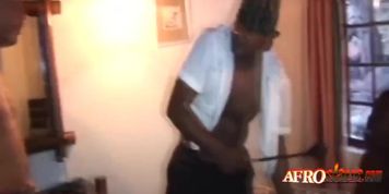 Busty black milf pounded from behind