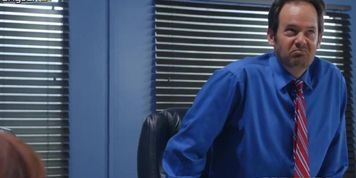 Posh cougar with big tits Syren De Mer fucks young employee in the office (Syren Demer)