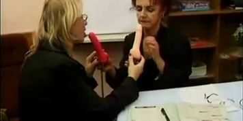 Two Horny Granny Lesbians Playing