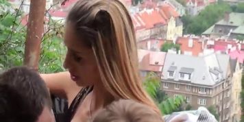 Public MMF with a blonde