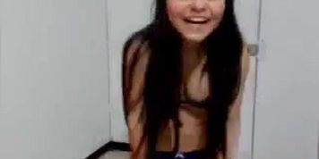 Tattooed Teen Does A Striptease