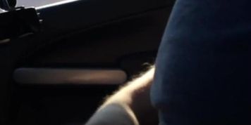Stroking for the hot chick in a truck