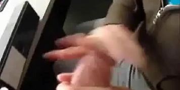 Giving my Blowjob Buddy her first facial in the office