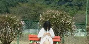 Asian masturbate outdoor