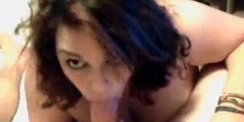 busty girl gives great oral and tit wank