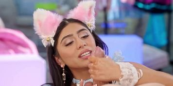 Anime loving Violet Myers first anal Tushy Debut