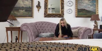 DEBT4k. Magnificent Victoria Pure has wonderful sex with a debt agent