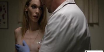 Smalltits trans girl gets her ass bareback fucked by doctor