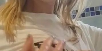 Wet  t-shirt and little play....