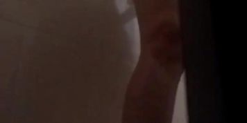 Spy sexy mother in shower