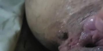 Playing with my big clit