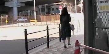 Long skirt sharking adventure of oriental tart being caught off her guard