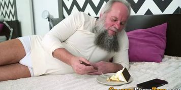 Teenager takes old pervs cock