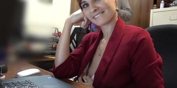 I've got a job. Jeny Smith gets naked at her new job