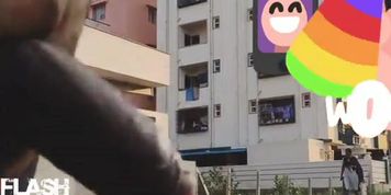 Flash Indian Teen On Street