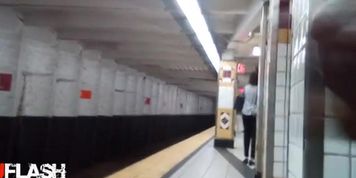 Cum for Teen In Subway
