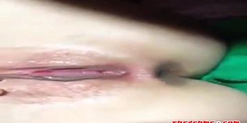 Cute Chinese girl squirting masturbation using toy