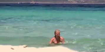 Voyeur can't believe how many chicks are on the nudist beach (Seen this)