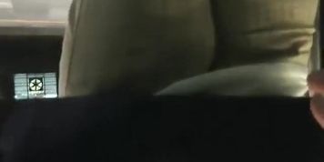 Towel covered them as they fuck