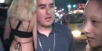 VIP cutie eating shaft outside the party club