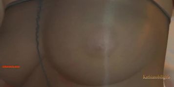 Kathia Nobili Nympho Blonde haired Hair Babe in Shiny Bodystockings.mp4