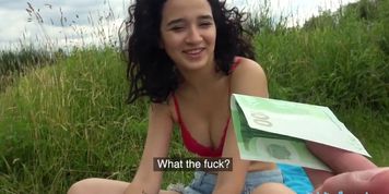 Public Agent Hot tight Spanish pussy fucked outside for cash (Mia Navarro)