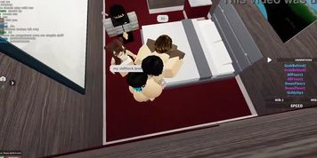 Red hair and Blue Hair girl get fucked in roblox - 