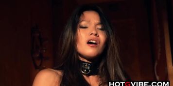 Skinny Asian Squirting While Tied Up