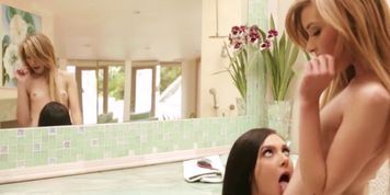 Astonishing teens Marley and Kylie tastes every others pussies
