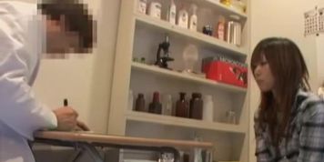 Perfect Jap creamed nicely in medical fetish spy cam video
