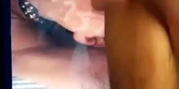 stranger jerking to her post