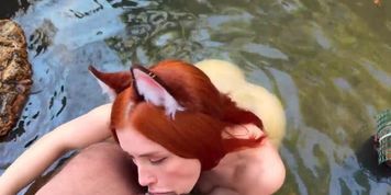 Passionate Fucking With Busty Gorgeous Kitsune In Onsen (Sweetie_Fox)