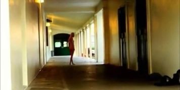 Very artistic nude girl in public