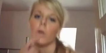 Sexy amateur teen strips at home