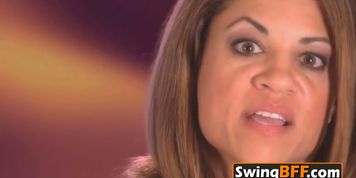 Newbie couple is enjoying their first swinger orgy at the Swing House
