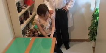 Fit Jap girl gets a big creampie during medical examination