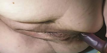 taking this fake dick in the ass feels amazing and makes my pusssy cum