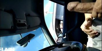 flash and cum in car