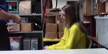 Nadya Nabakova - sexy blonde banged in garage